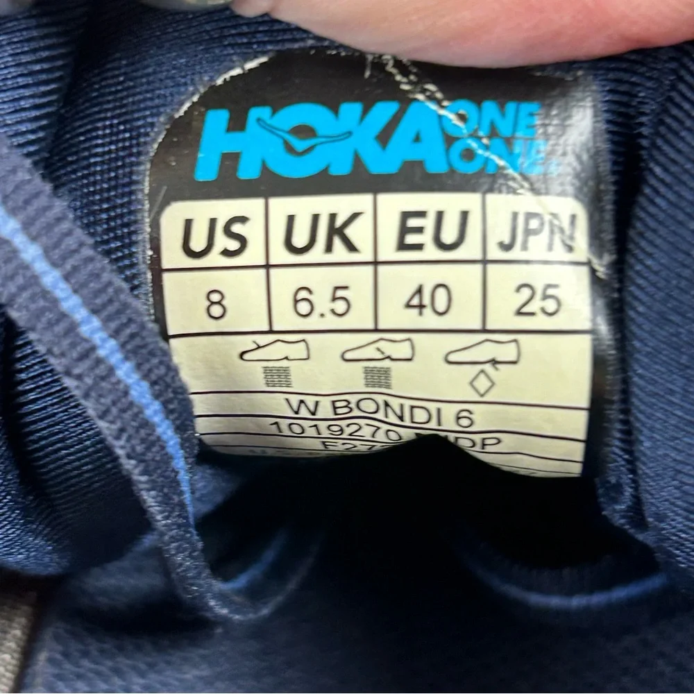 Hoka‎ One One Black and Peach Sneakers with Cushioned Comfort